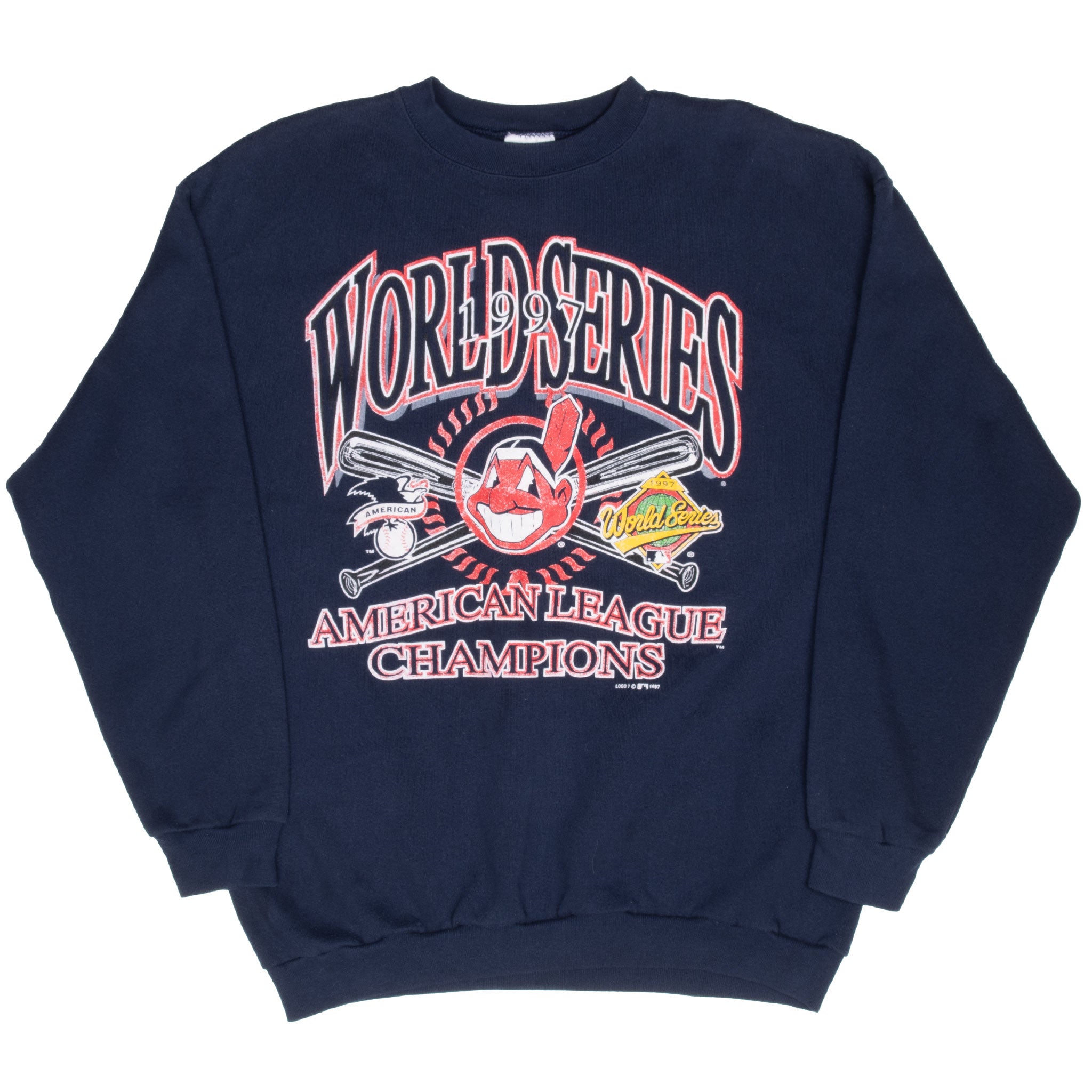 Vintage Mlb Cleveland Indians World Series 1997 Sweatshirt Size XL