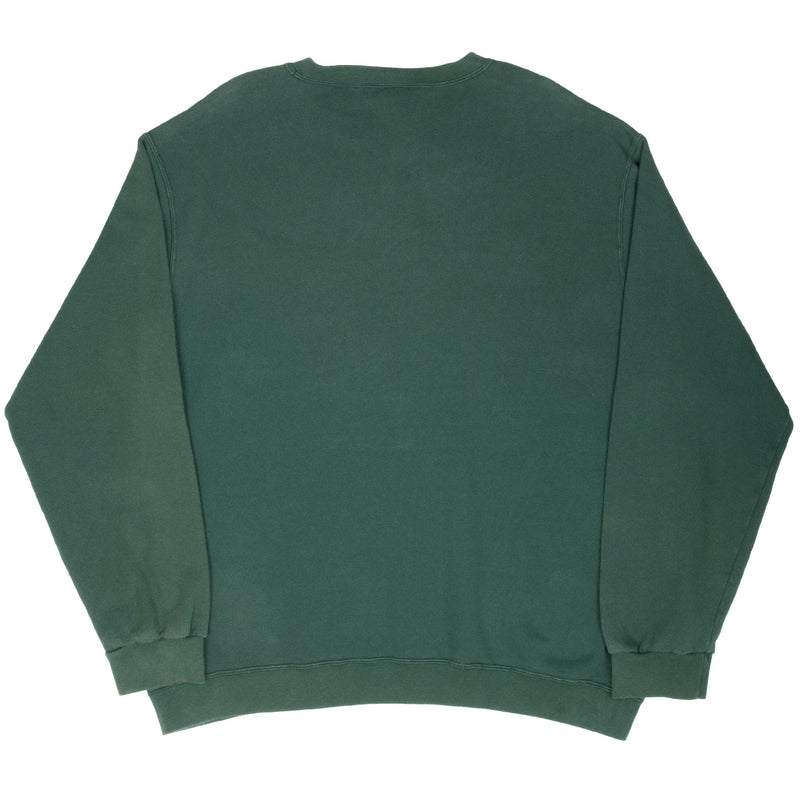 Vintage Nike Classic Swoosh Pine Green Crewneck Sweatshirt 2000S Size XL