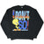 Full front view of black sweatshirt with Tweety and colorful I Don't Think So print