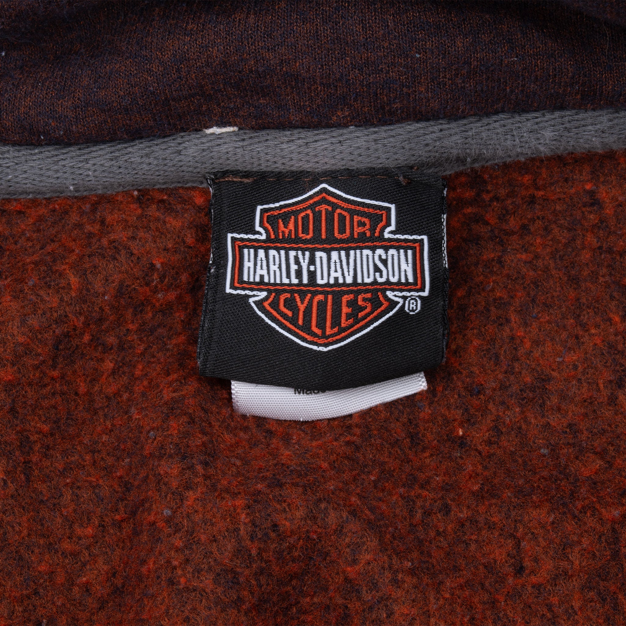 Vintage Harley Davidson Urbana Illinois Brown Quarter Zip Sweater 2000S Size 2XL