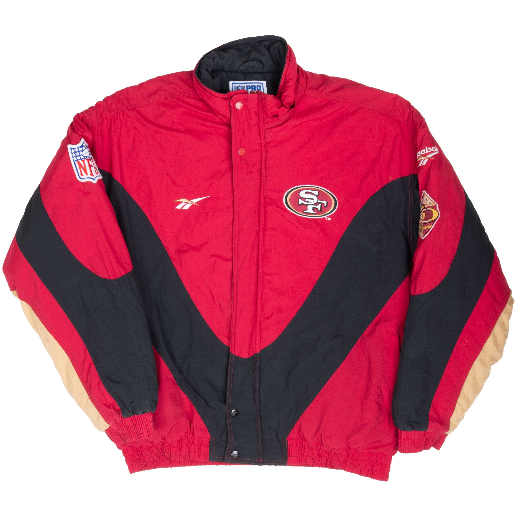 Vintage Nfl San Francisco 49Ers 1990S Reebok Windbreaker Jacket Size Large