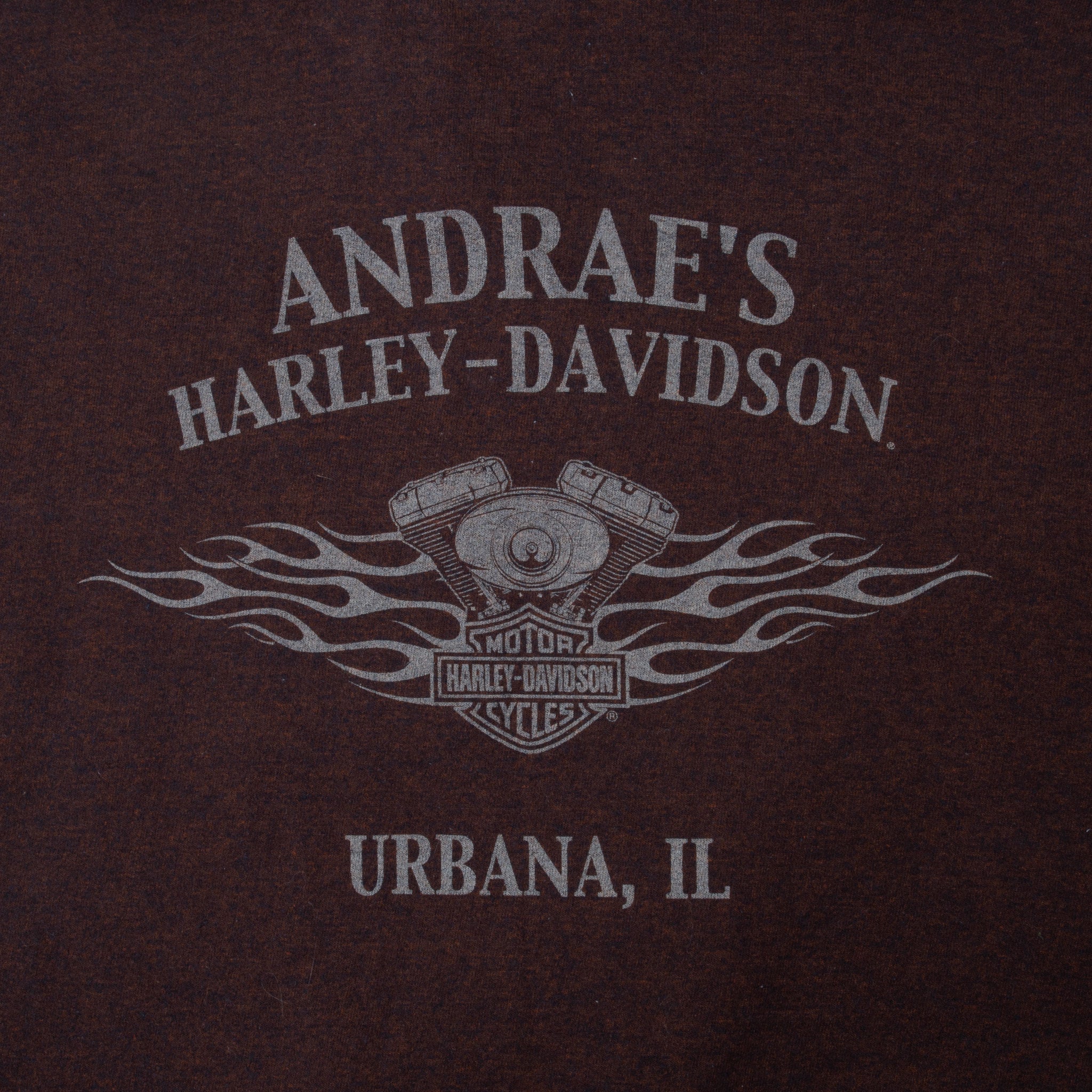 Vintage Harley Davidson Urbana Illinois Brown Quarter Zip Sweater 2000S Size 2XL