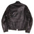 Vintage Geniune Steer Hide Black Leather Jacket Size XL    Zipper : TALON