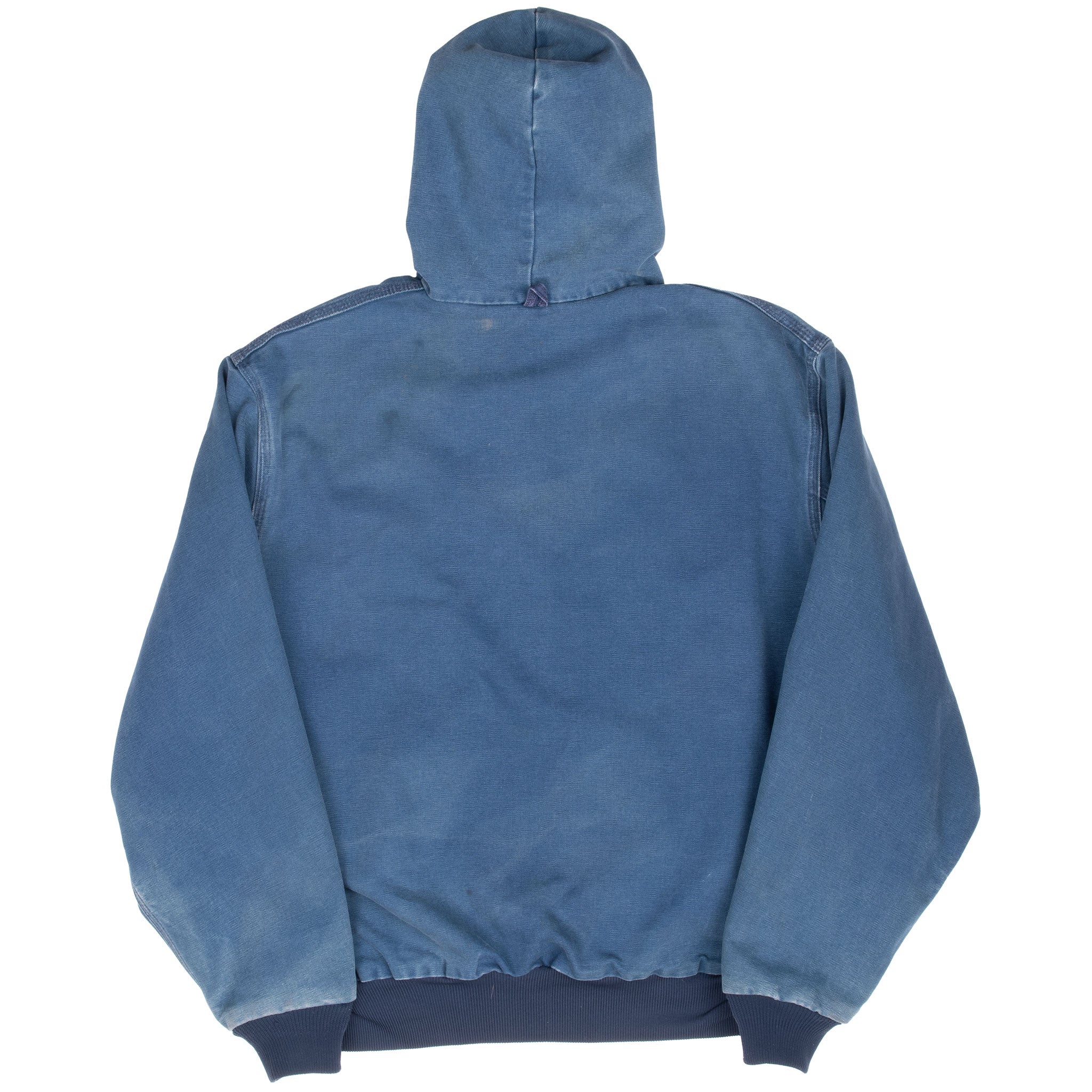 Vintage Carhartt Blue Hooded Active Jacket 1990S Size XL Made In Usa