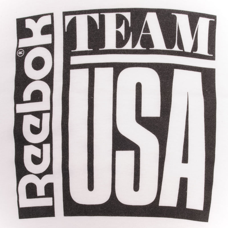 Vintage Reebok 1990S Team Usa Tee Shirt Size Large Made In USA With Single Stitch Sleeves