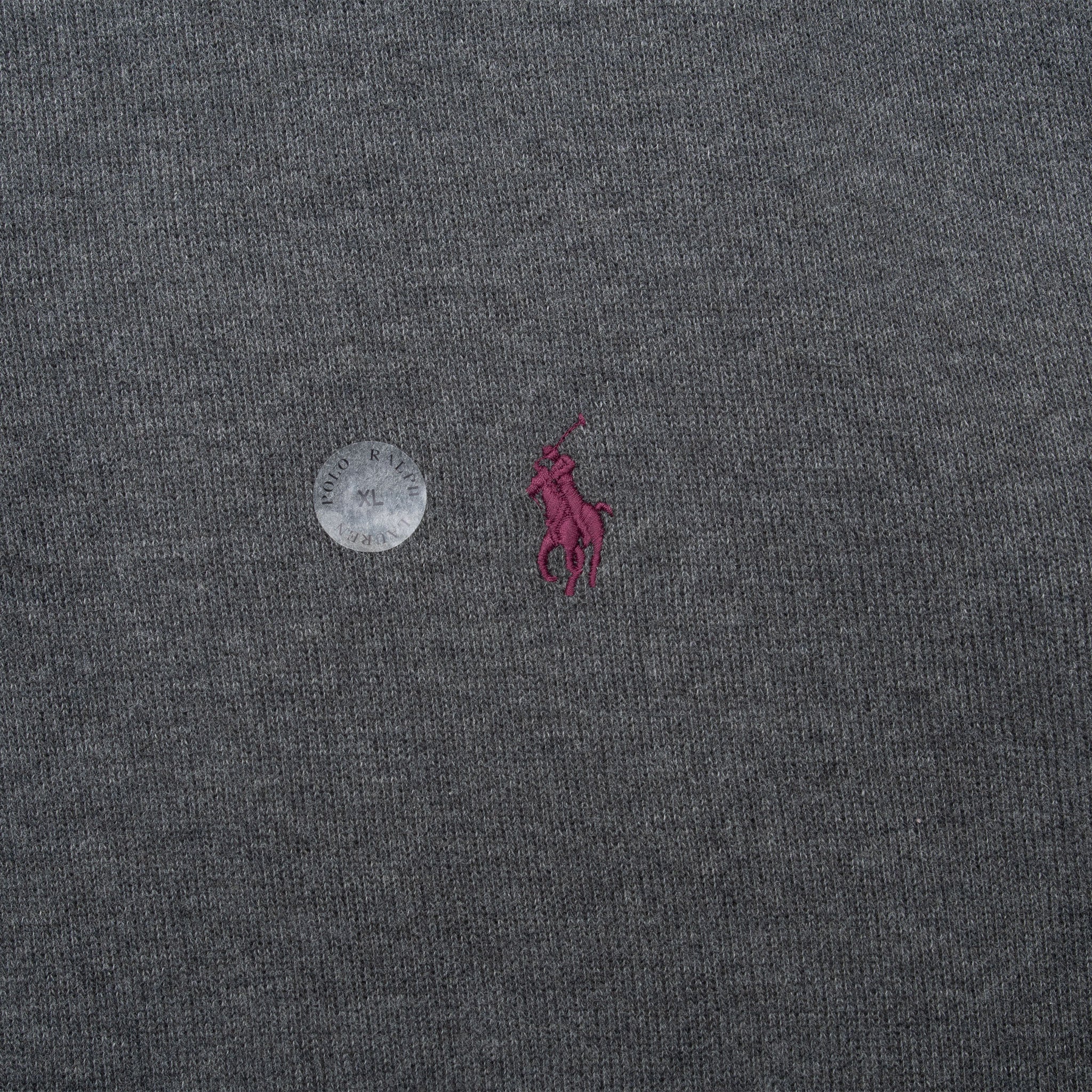 Vintage Polo Ralph Lauren Dark Grey Quarter 1/4 Zip Sweater Size Xl Deadstock