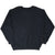Back of plain black Starter crewneck sweatshirt with ribbed cuffs and hem