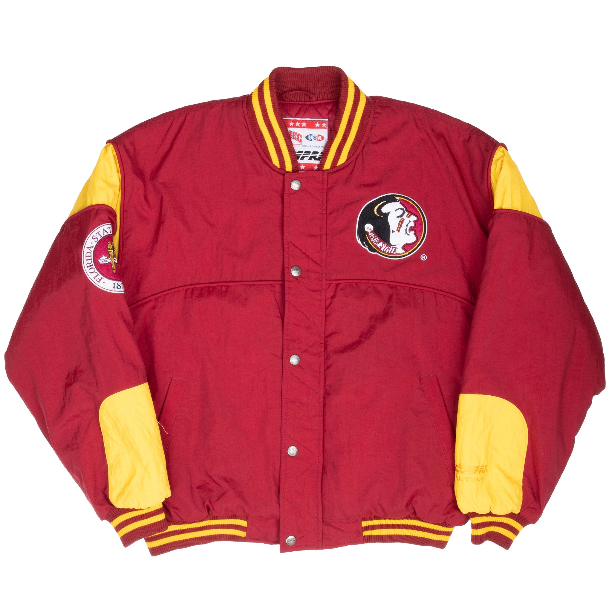 Vintage Ncaa Fsu Florida State Seminoles Windbreaker Jacket 1990S Size Large