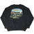 Back of black Harley-Davidson sweatshirt with Apple Altoona, PA motorcycle and train graphic