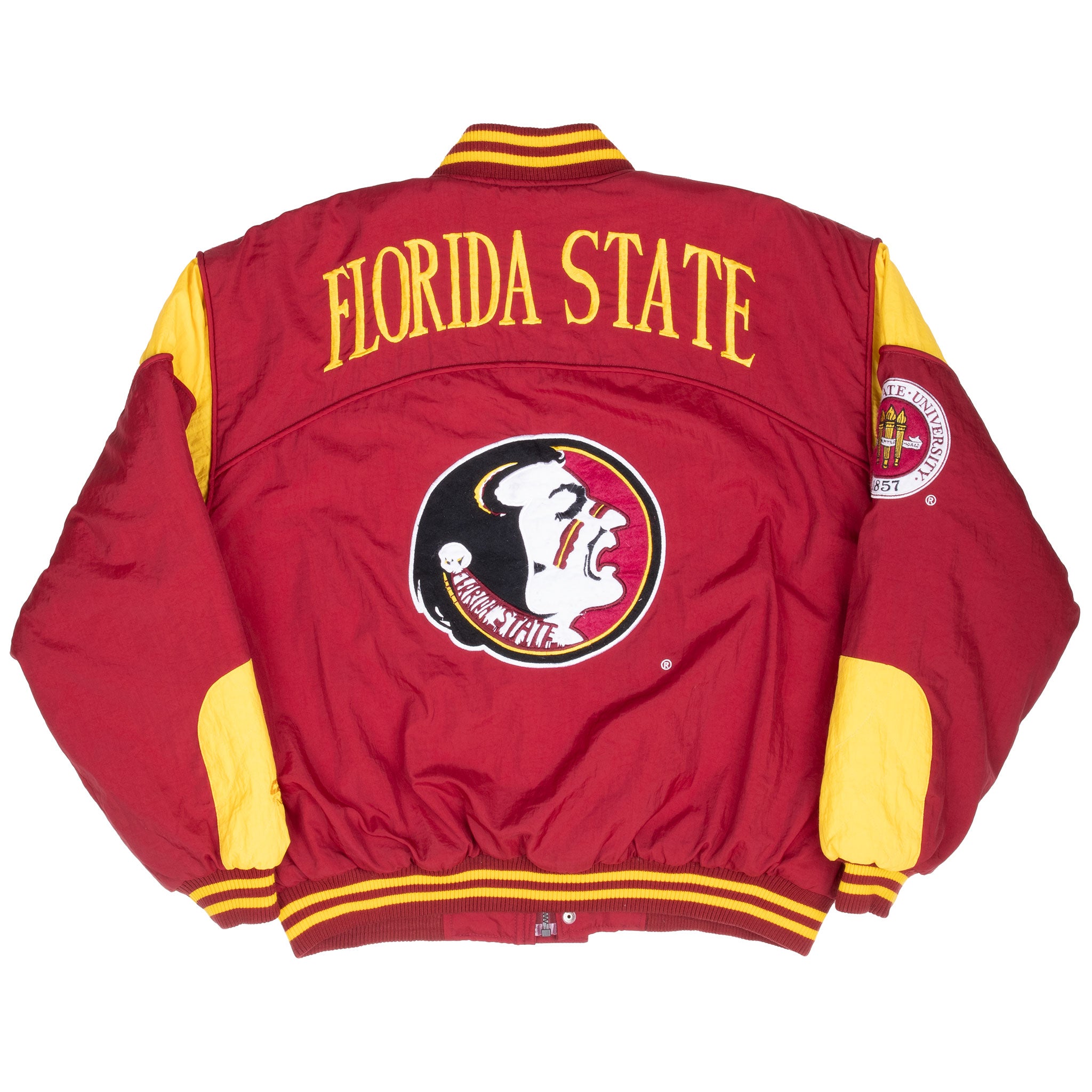 Vintage Ncaa Fsu Florida State Seminoles Windbreaker Jacket 1990S Size Large