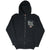 Full front view of black Harley-Davidson zip hoodie with Real Steel graphic on left chest