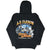 Back of black Harley-Davidson hoodie with A.D. Farrow Columbus, Ohio motorcycle and skyline graphic