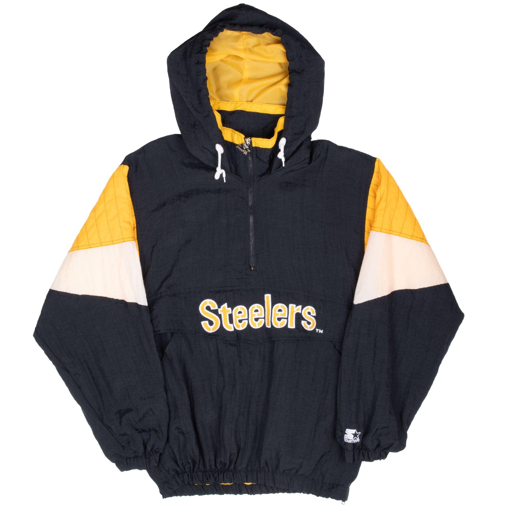 Vintage Nfl Pittsburgh Steelers Pullover Starter Windbreaker Jacket 1990S Size XL