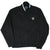 Full front view of black Polo Golf Ralph Lauren pullover jacket with ribbed cuffs and hem