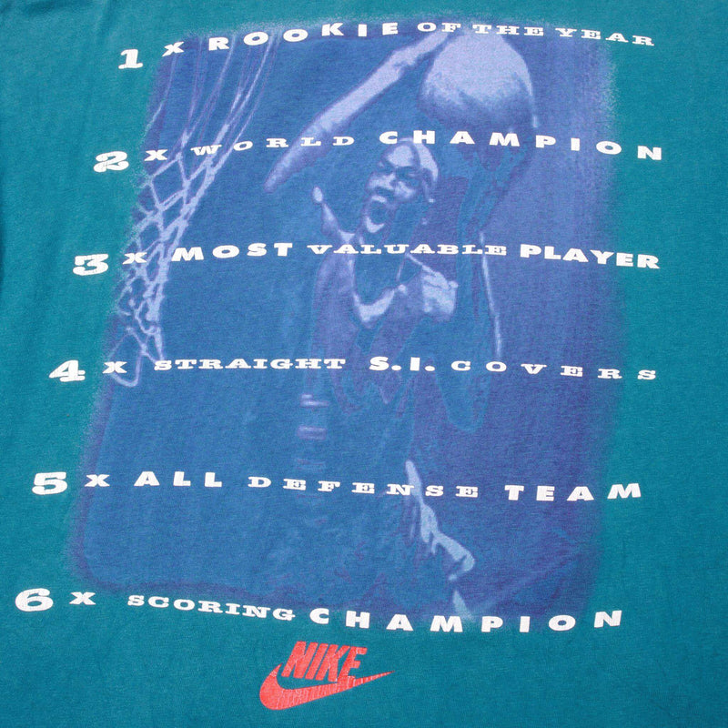VINTAGE NIKE MICHAEL JORDAN TEE SHIRT 1992 SIZE LARGE MADE IN USA
