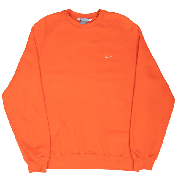 Vintage Nike Classic Swoosh Orange Sweatshirt 2000S Size Large