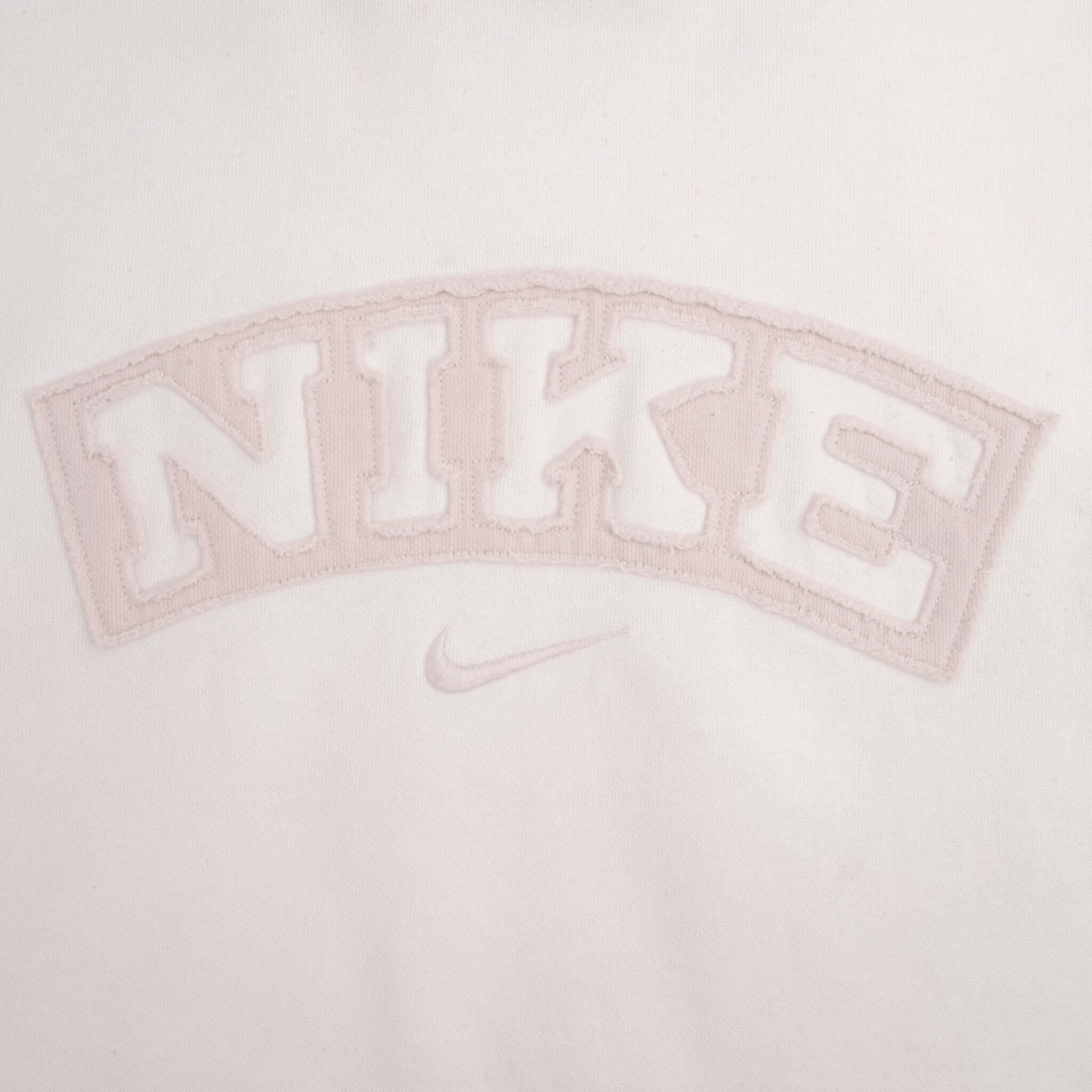 Vintage Nike Spellout Swoosh White Hoodie Sweatshirt 2000S Size Large