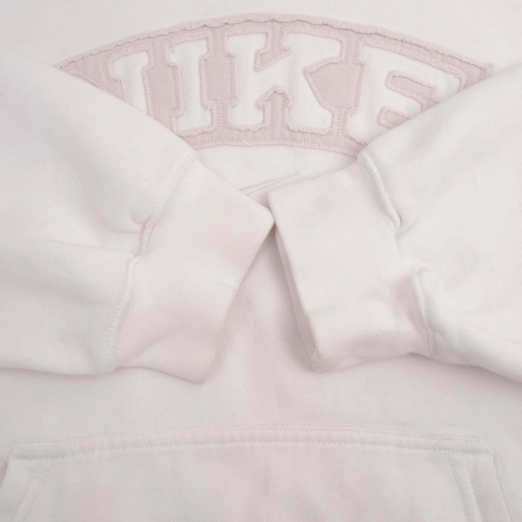 Vintage Nike Spellout Swoosh White Hoodie Sweatshirt 2000S Size Large