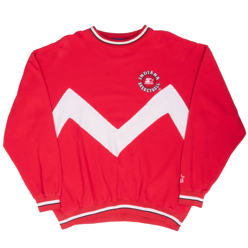 Vintage Ncaa Indiana Basketball Embroidered Starter Sweatshirt Size XL
