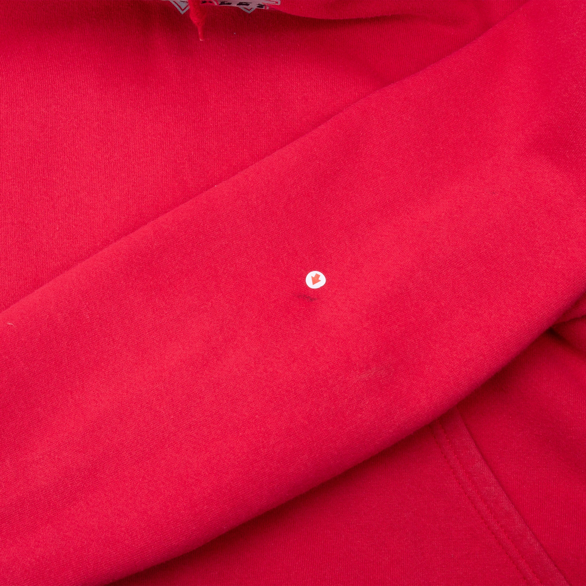 VINTAGE NIKE CENTER SWOOSH ATHLETICS RED HOODIE 1990S XL MADE IN USA