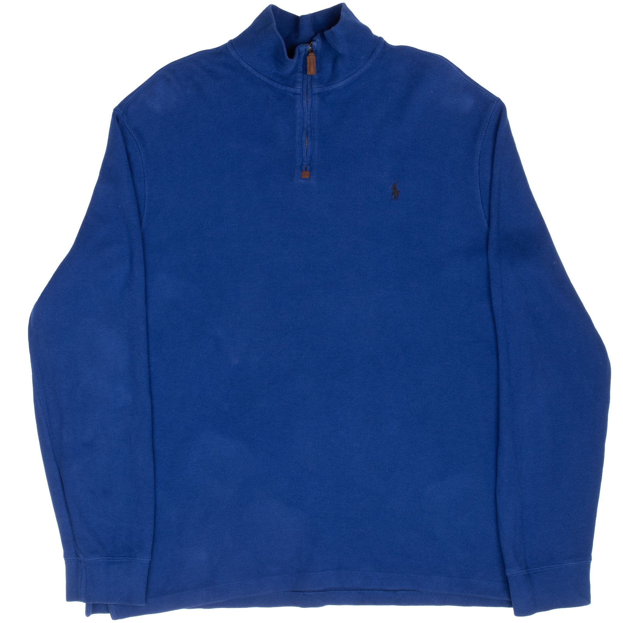 Vintage Polo Ralph Lauren Blue Quarter 1/4 Zip Sweater 1990S Size XL