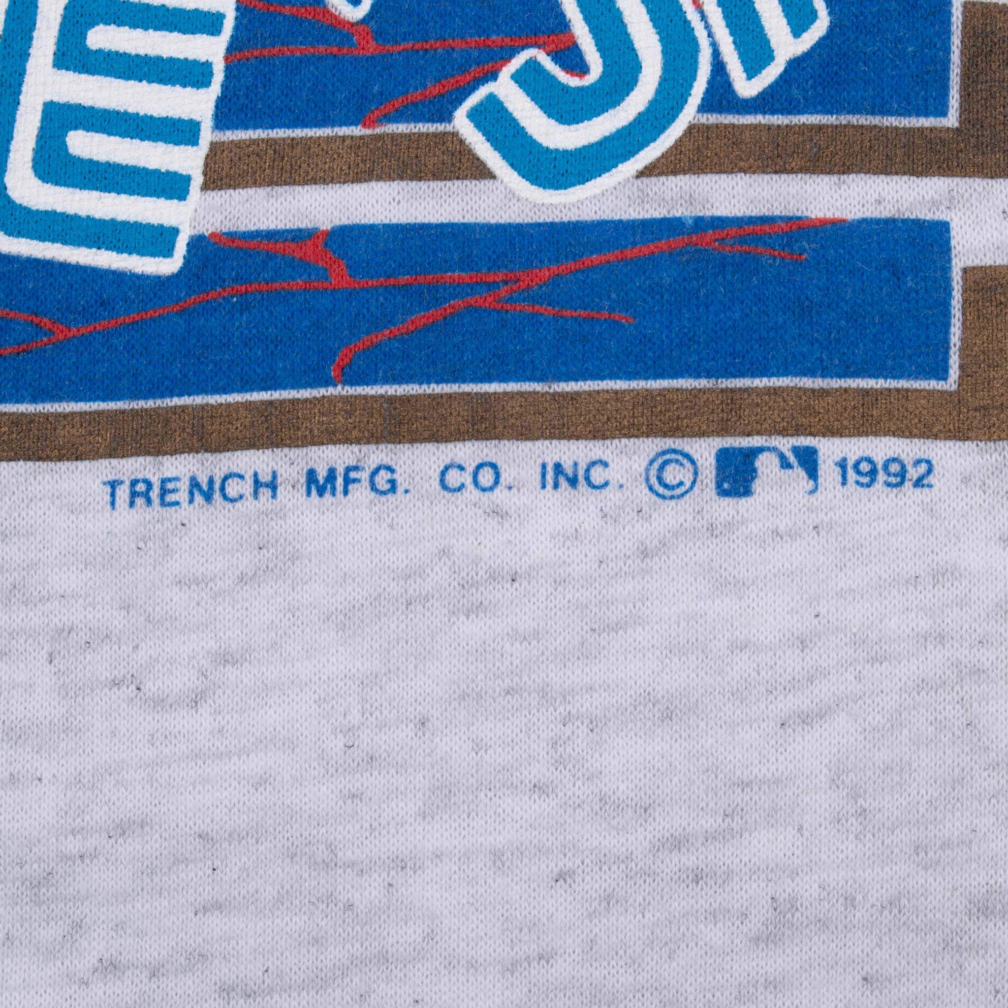 Vintage Mlb Toronto Blue Jays World Champions 1992 Tee Shirt Size Large Made In USA With Single Stitch Sleeves