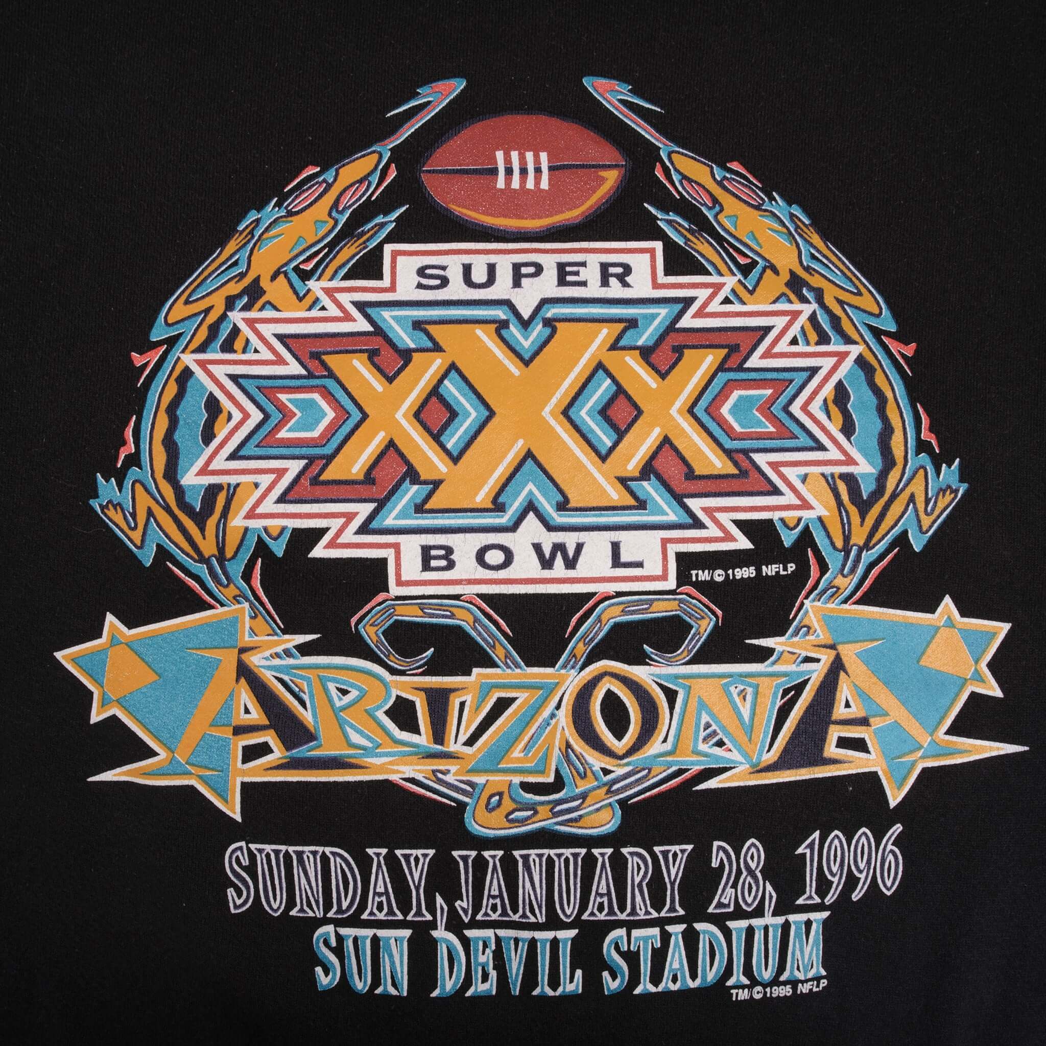 Vintage Nfl Super Bowl XXX Arizona Sun Devil Stadium 1996 Sweatshirt Size Large Made In USA