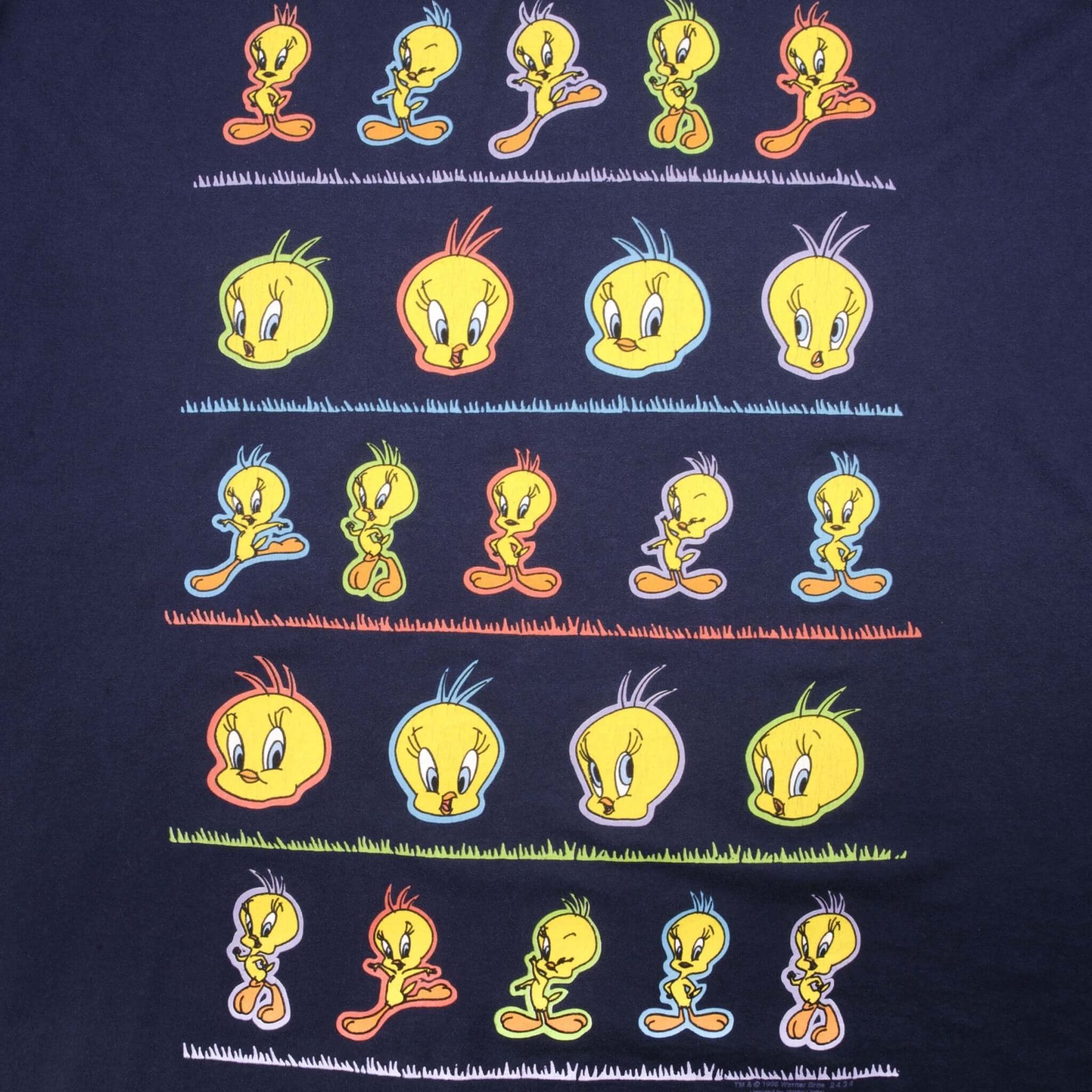 Vintage Looney Tunes Tweety Tee Shirt 1997 Size 3XL With Single Stitch Sleeves