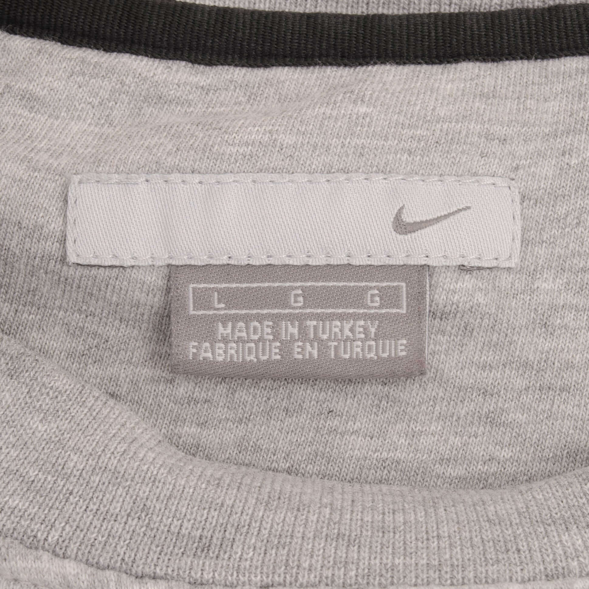 VINTAGE NIKE CLASSIC SWOOSH GRAY SWEATSHIRT 2000S SIZE LARGE