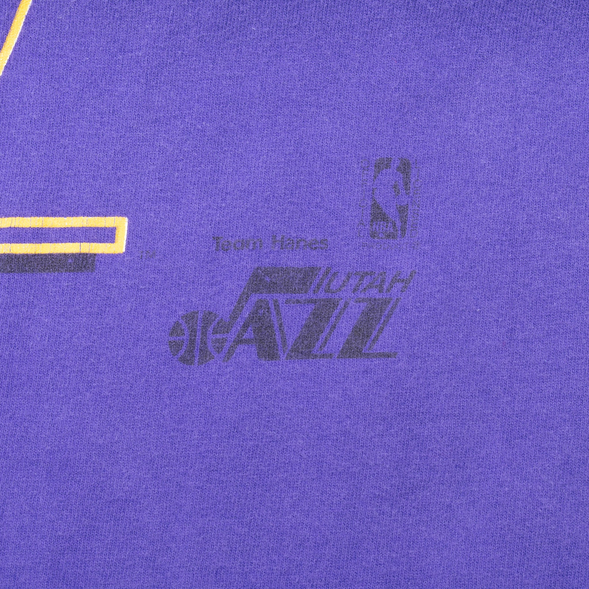 Vintage Nba Utah Jazz Tee Shirt 1990S Size XL With Single Stitch Sleeves