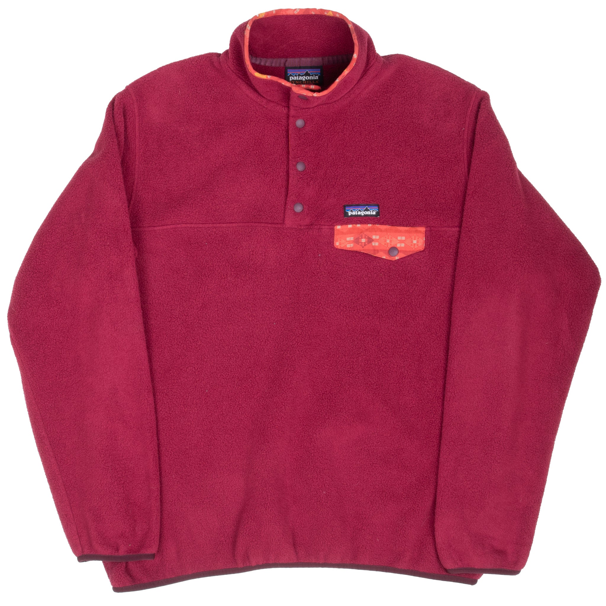Vintage Red Patagonia Synchilla Snap T Fleece Pullover Size XL