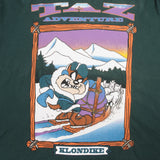 Vintage Warner Bros Looney Tunes Taz Adventure Klondike Tee Shirt 1990 Size XL 