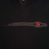 Vintage Nike Spellout Swoosh Black Hoodie Sweatshirt 2000S Size XL