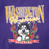 VINTAGE NCAA WASHINGTON HUSKIES ROSEBOWL 1991 SWEATSHIRT LARGE MADE IN USA