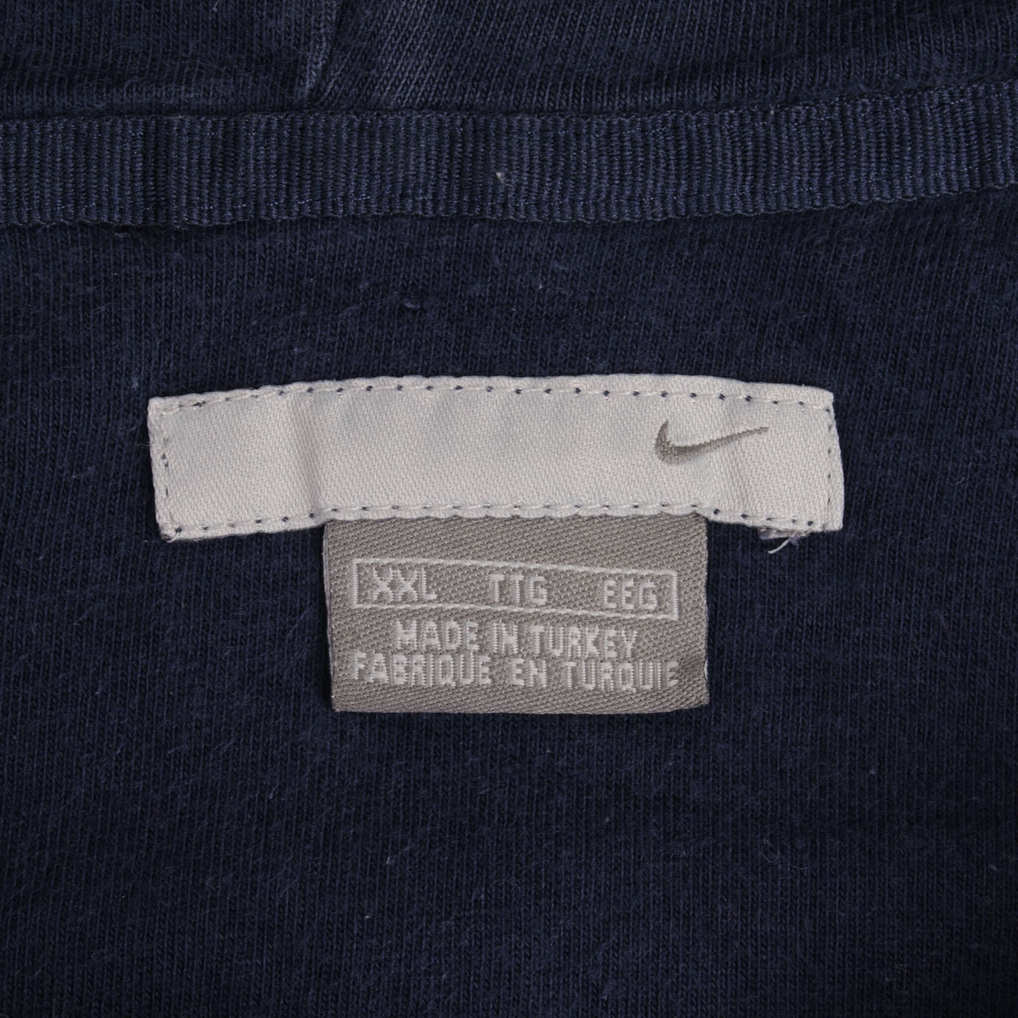 Vintage Nike Classic Swoosh Navy Hoodie Sweatshirt 2000S Size 2XL