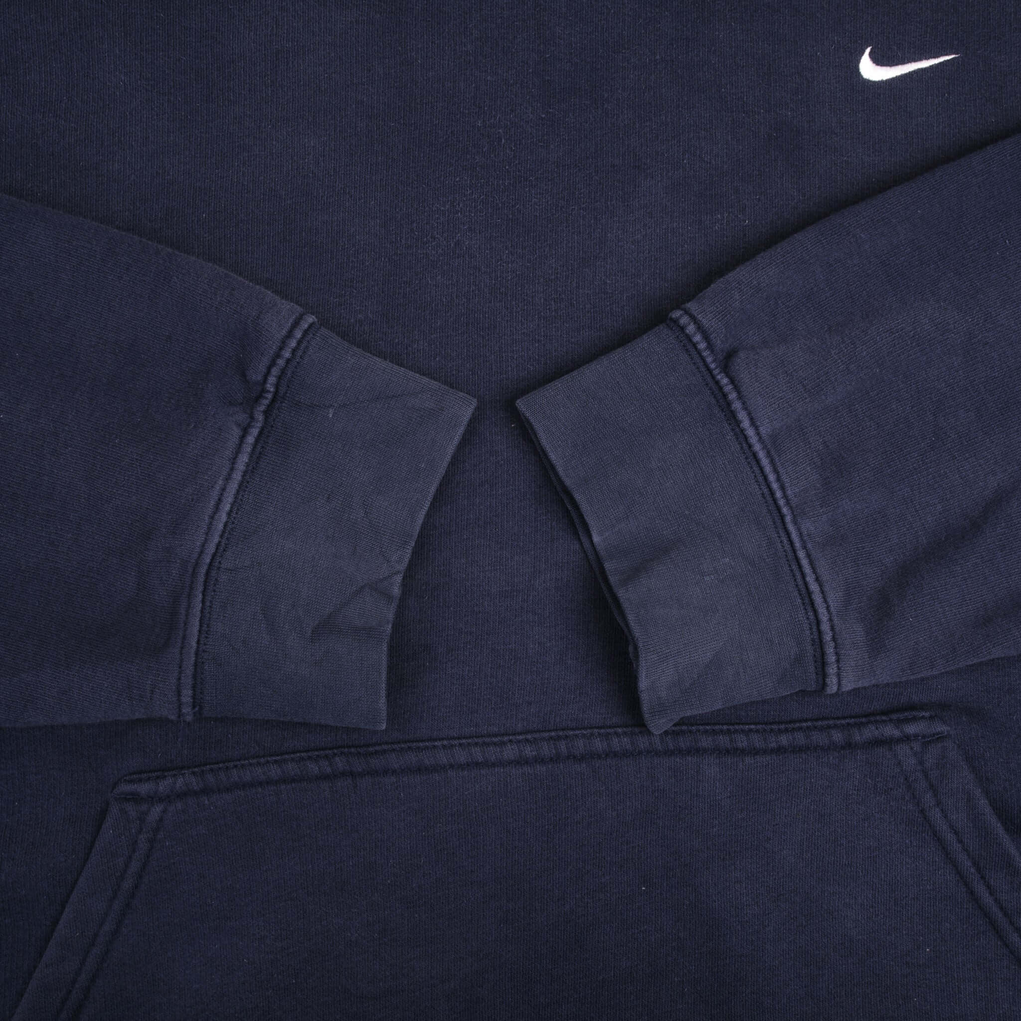 Vintage Nike Classic Swoosh Navy Hoodie Sweatshirt 2000S Size 2XL