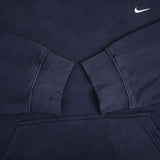 Vintage Nike Classic Swoosh Navy Hoodie Sweatshirt 2000S Size 2XL