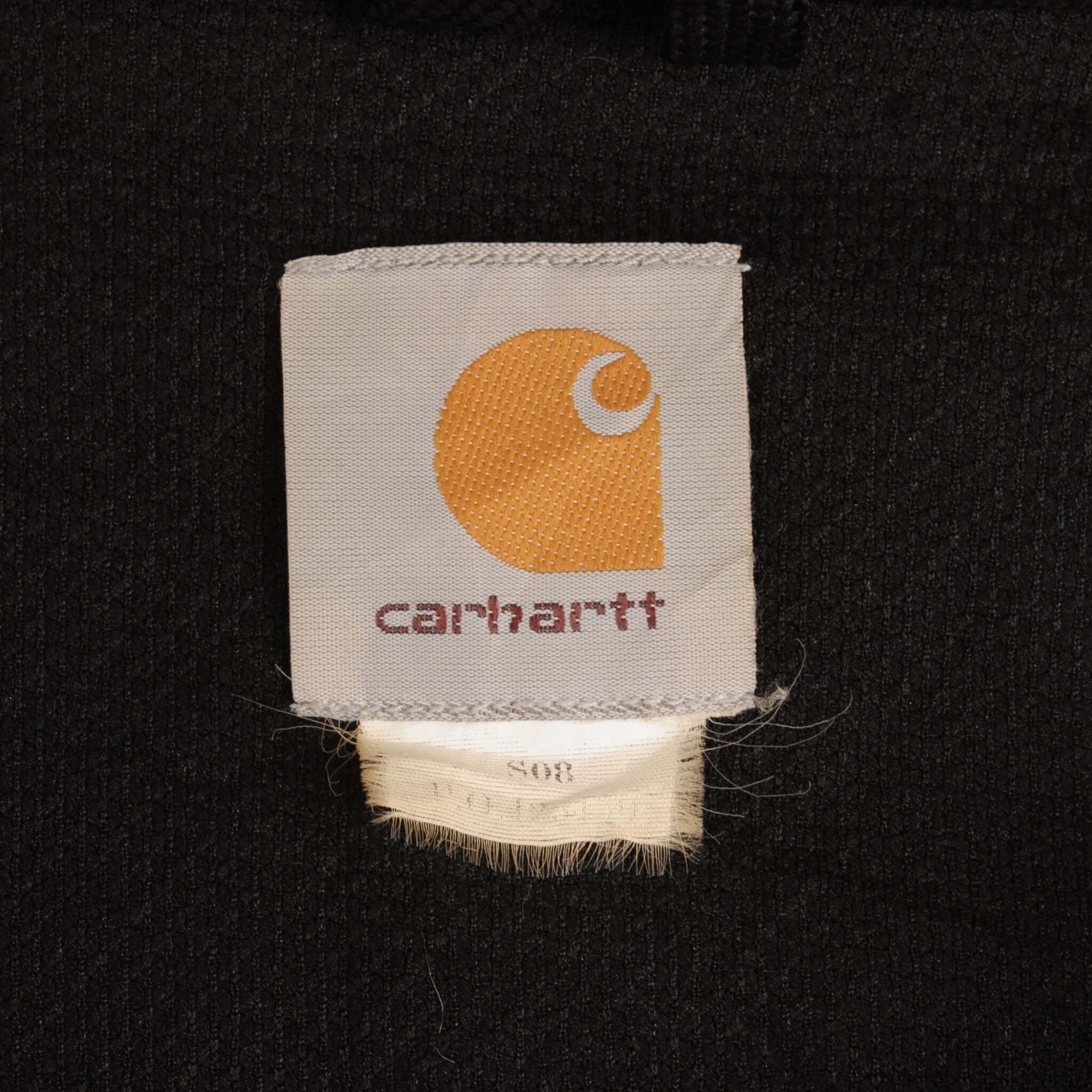 Vintage Carhartt Heavyweight Full Zip Black Hoodie Sweatshirt Size 2XL