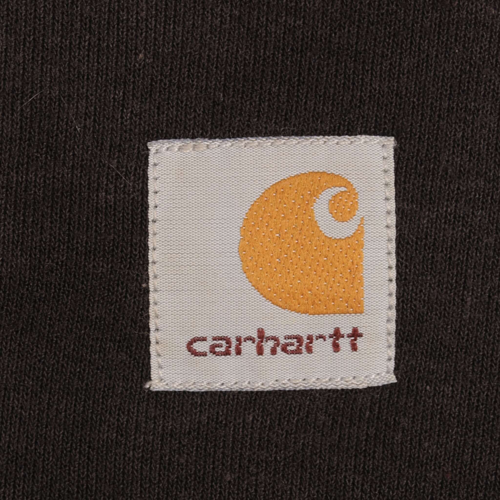 Vintage Carhartt Heavyweight Full Zip Black Hoodie Sweatshirt Size 2XL