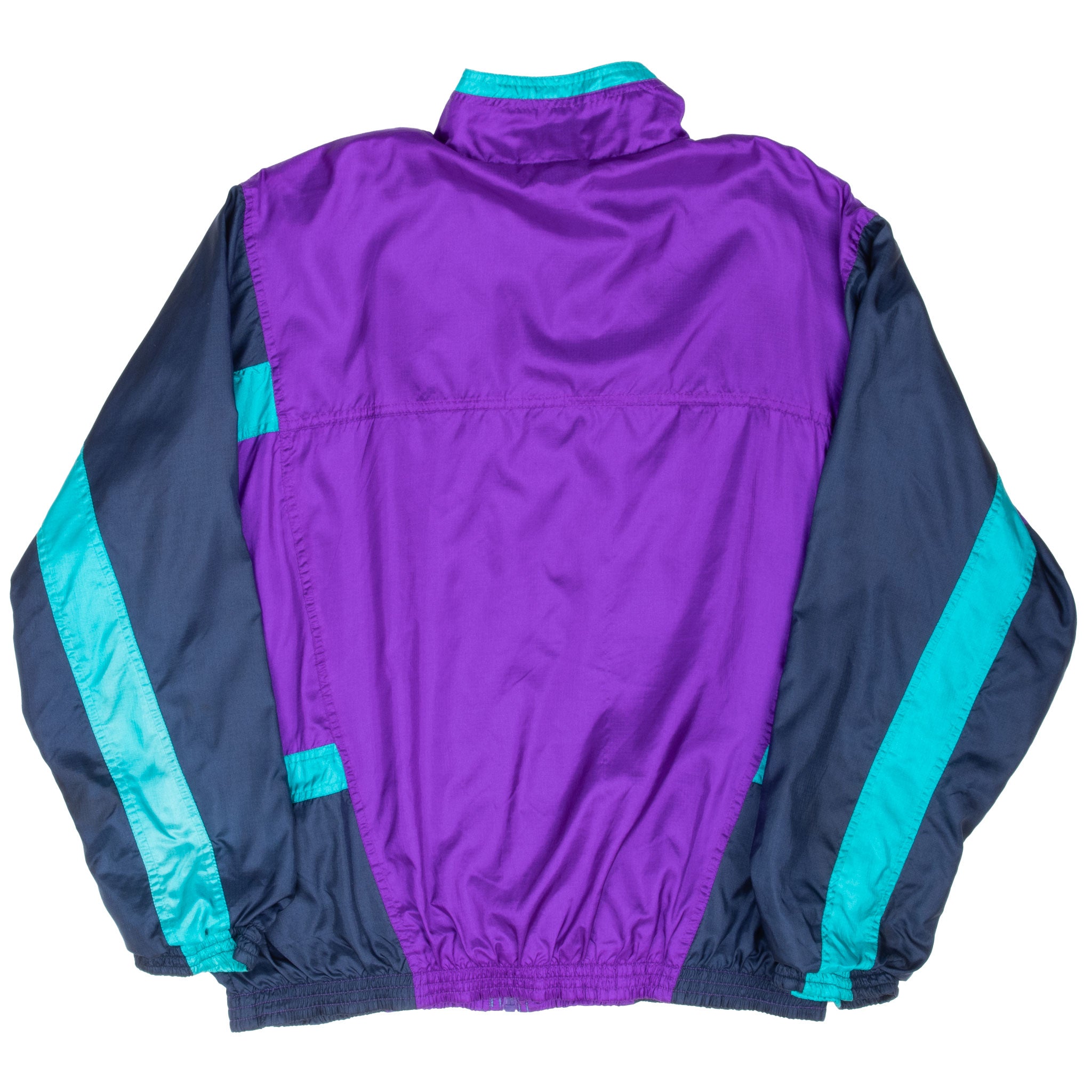 Vintage Nike Swoosh Purple Neon Windbreaker Jacket Late 1980S Size Large