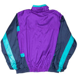 Vintage Nike Swoosh Purple Neon Windbreaker Jacket Late 1980S Size Large