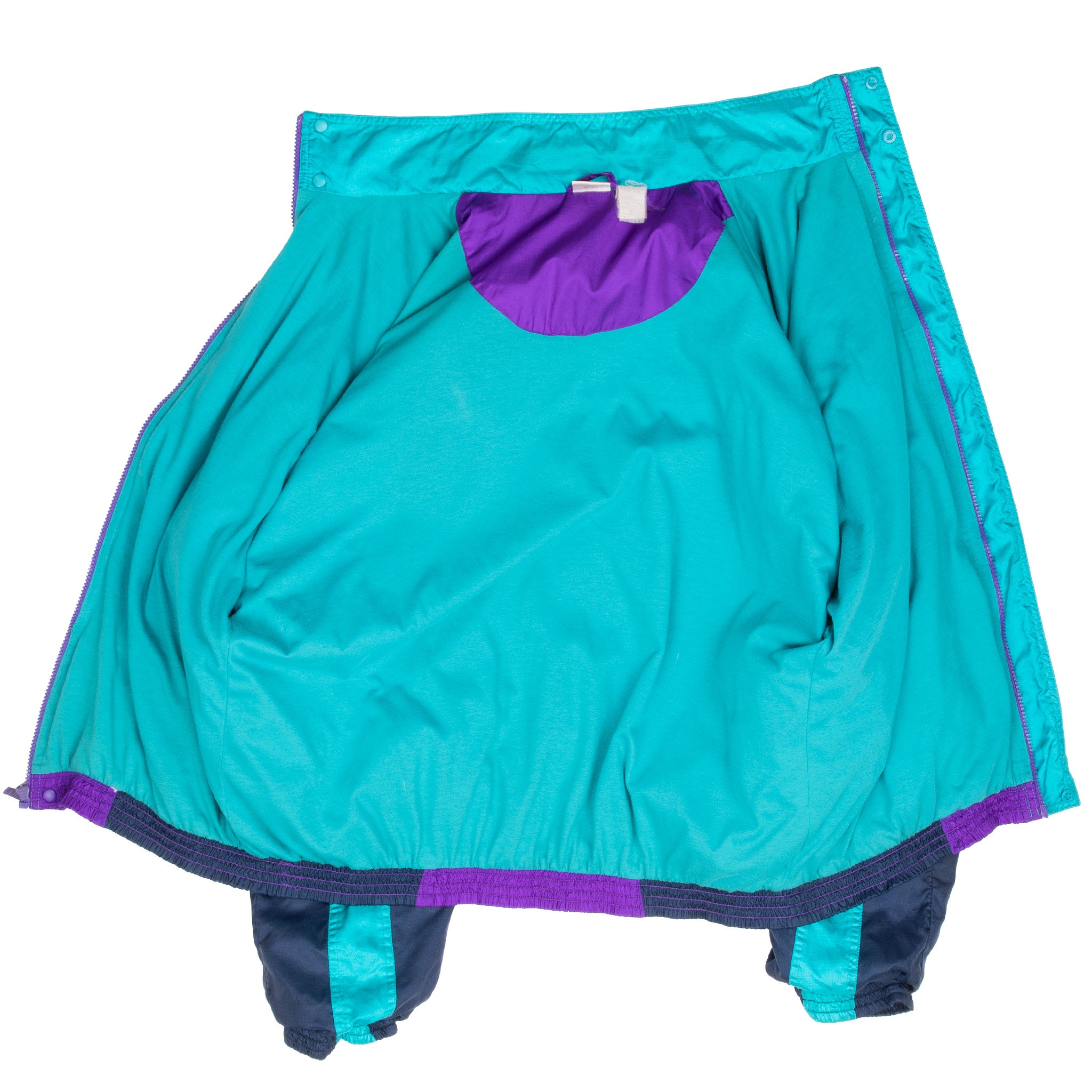 Vintage Nike Swoosh Purple Neon Windbreaker Jacket Late 1980S Size Large