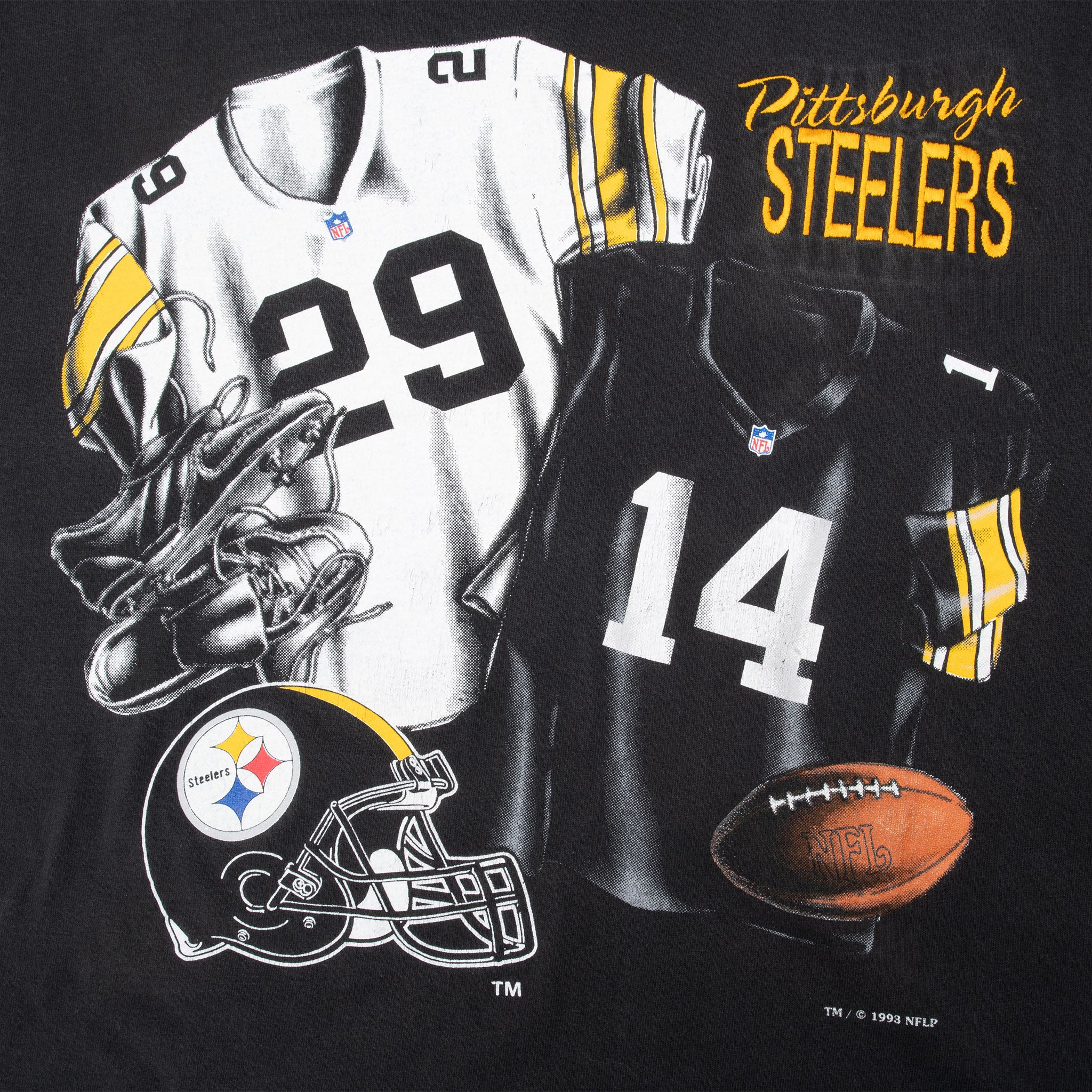 Vintage Nfl Pittsburgh Steelers Locker Room Tee Shirt 1993 Size Medium Made In Usa