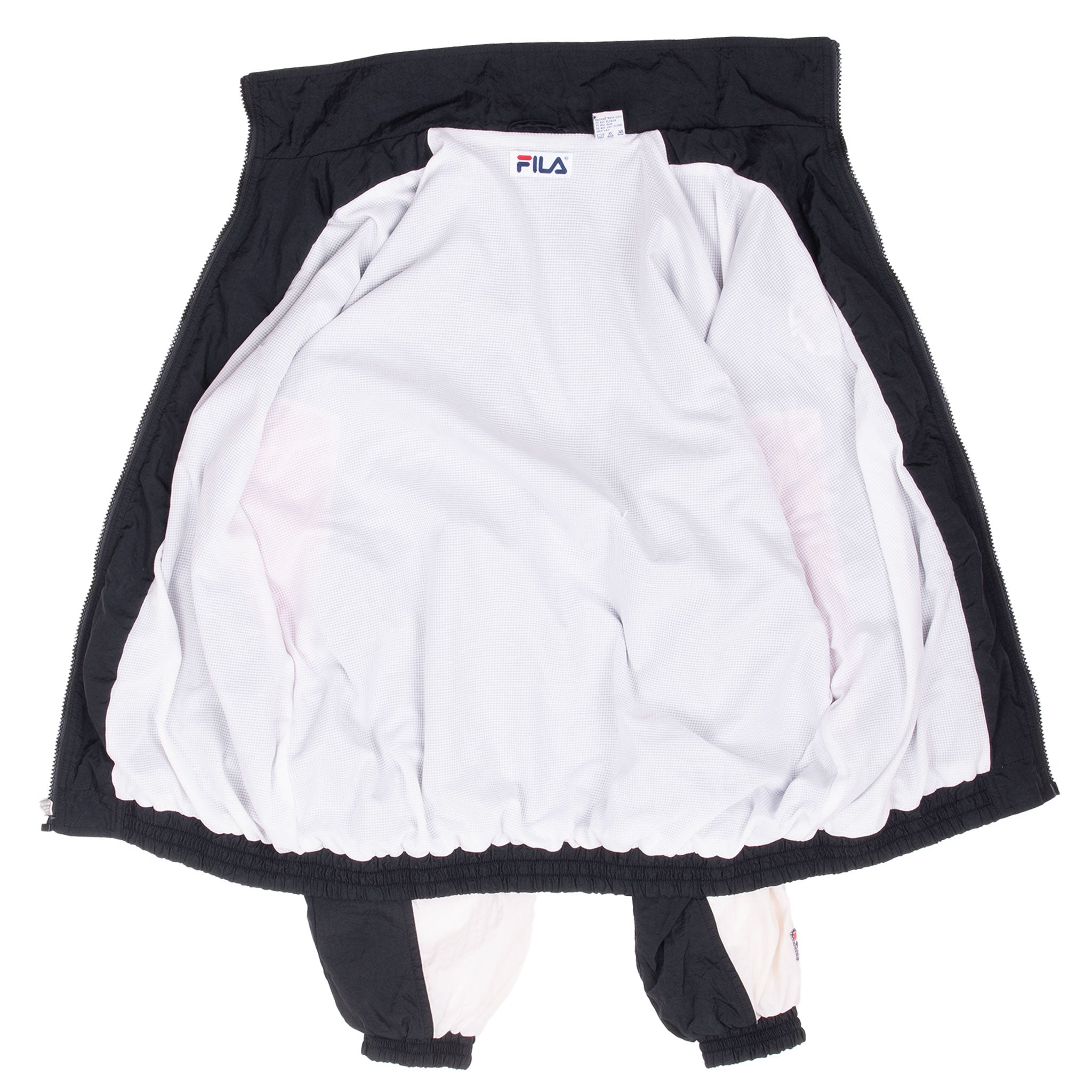 Vintage Fila Black Windbreaker Jacket 1990S Size Medium