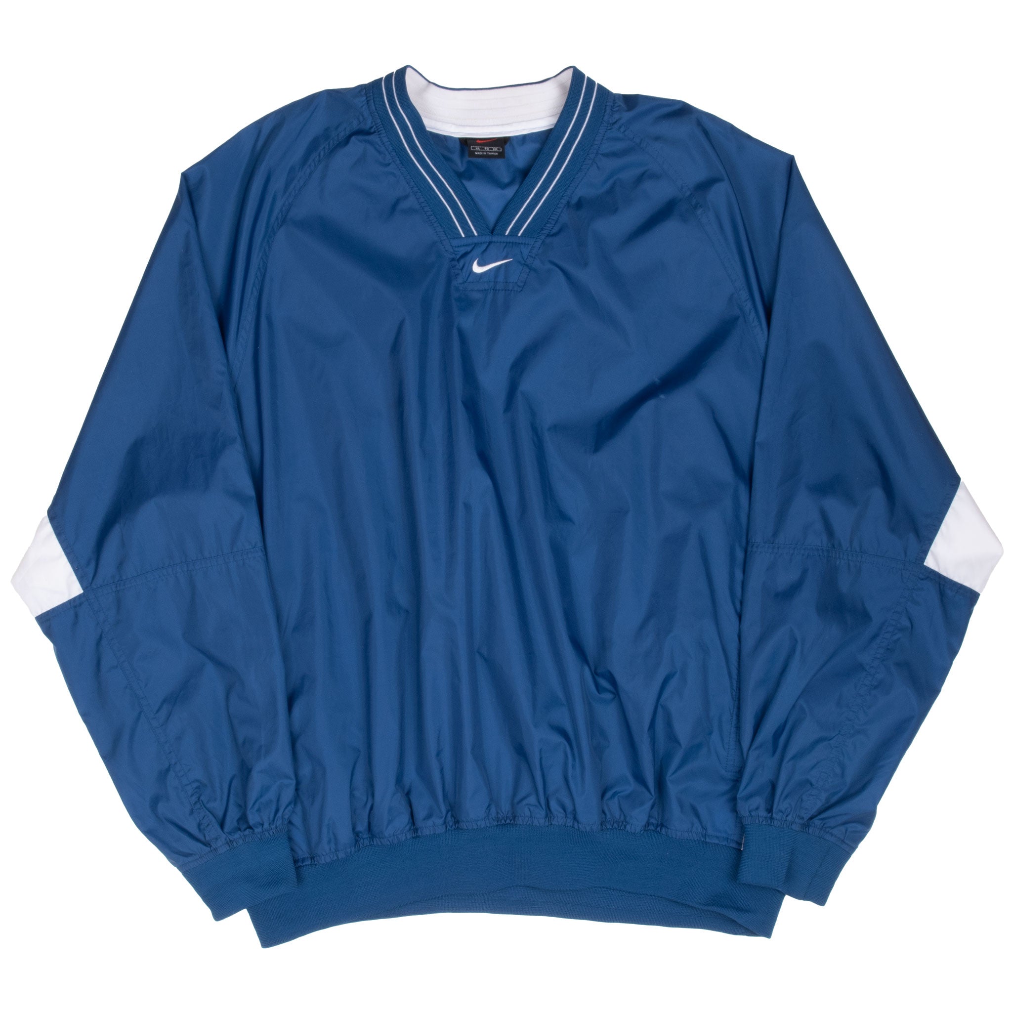Vintage Nike Center Swoosh Blue Windbreaker Pullover Jacket 2000S Size XL