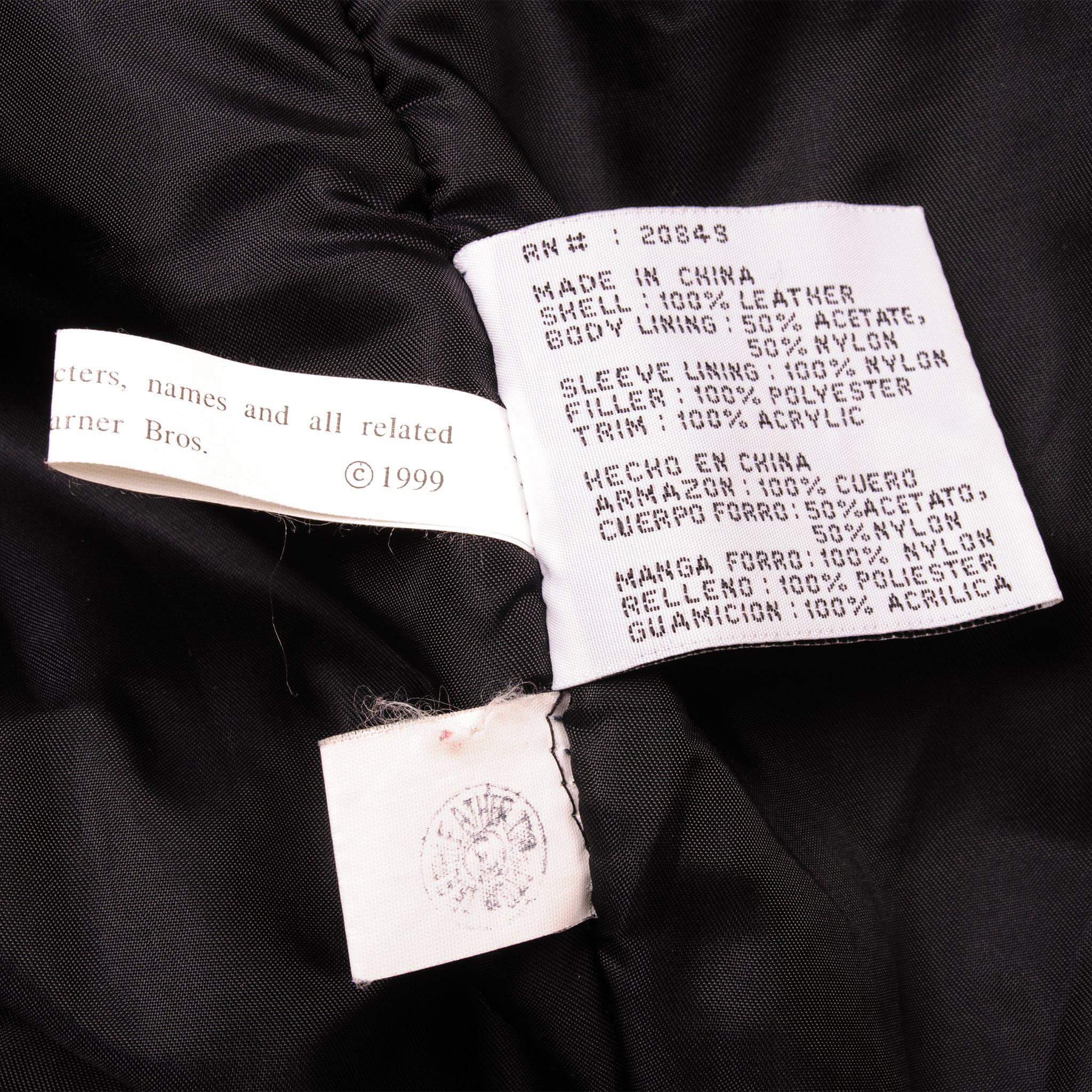 Vintage Warner Bros Looney Tunes Tweety Leather Jacket 1999 Size 3XLarge.