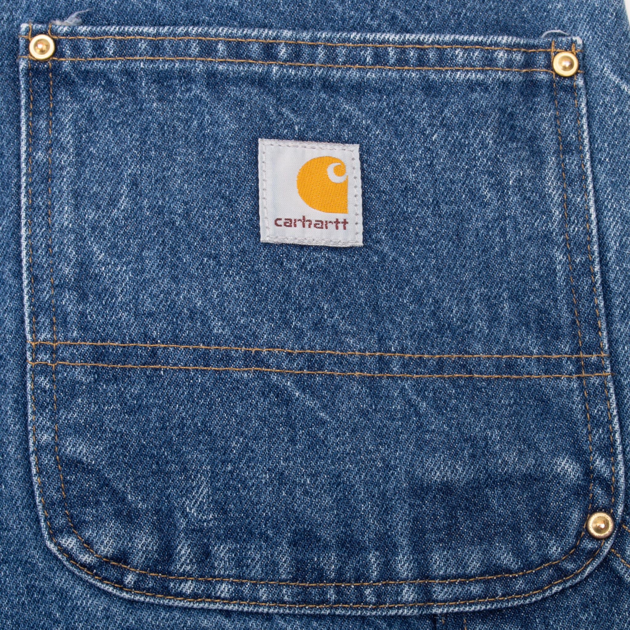 Vintage Carhartt Double Knee Carpenter Blue Jeans Leather Patch B73DST Size 37X30

Size On Tag 38X30 actual size 37X30





