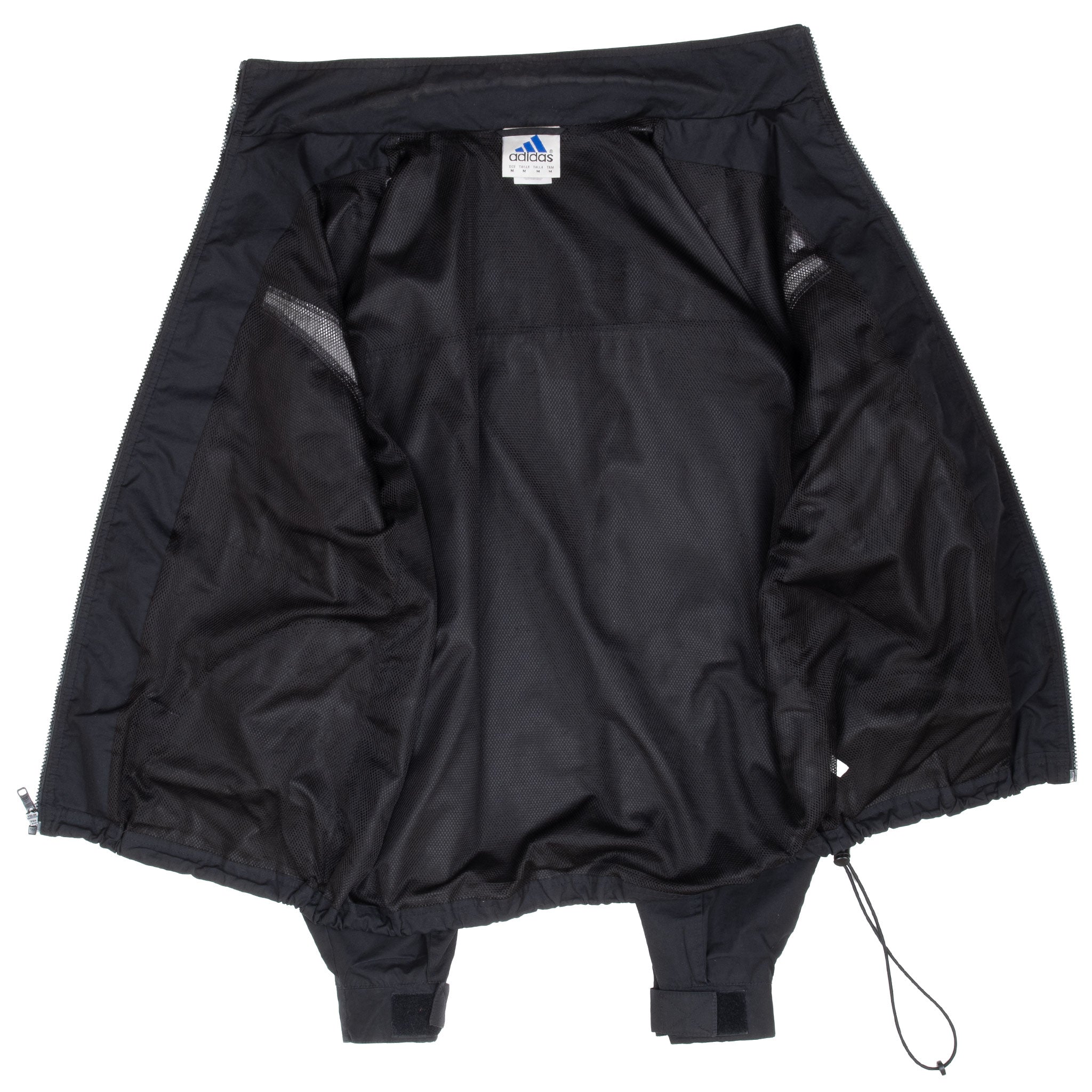 Vintage Adidas Black Windbreaker Jacket 1990S Size Medium
