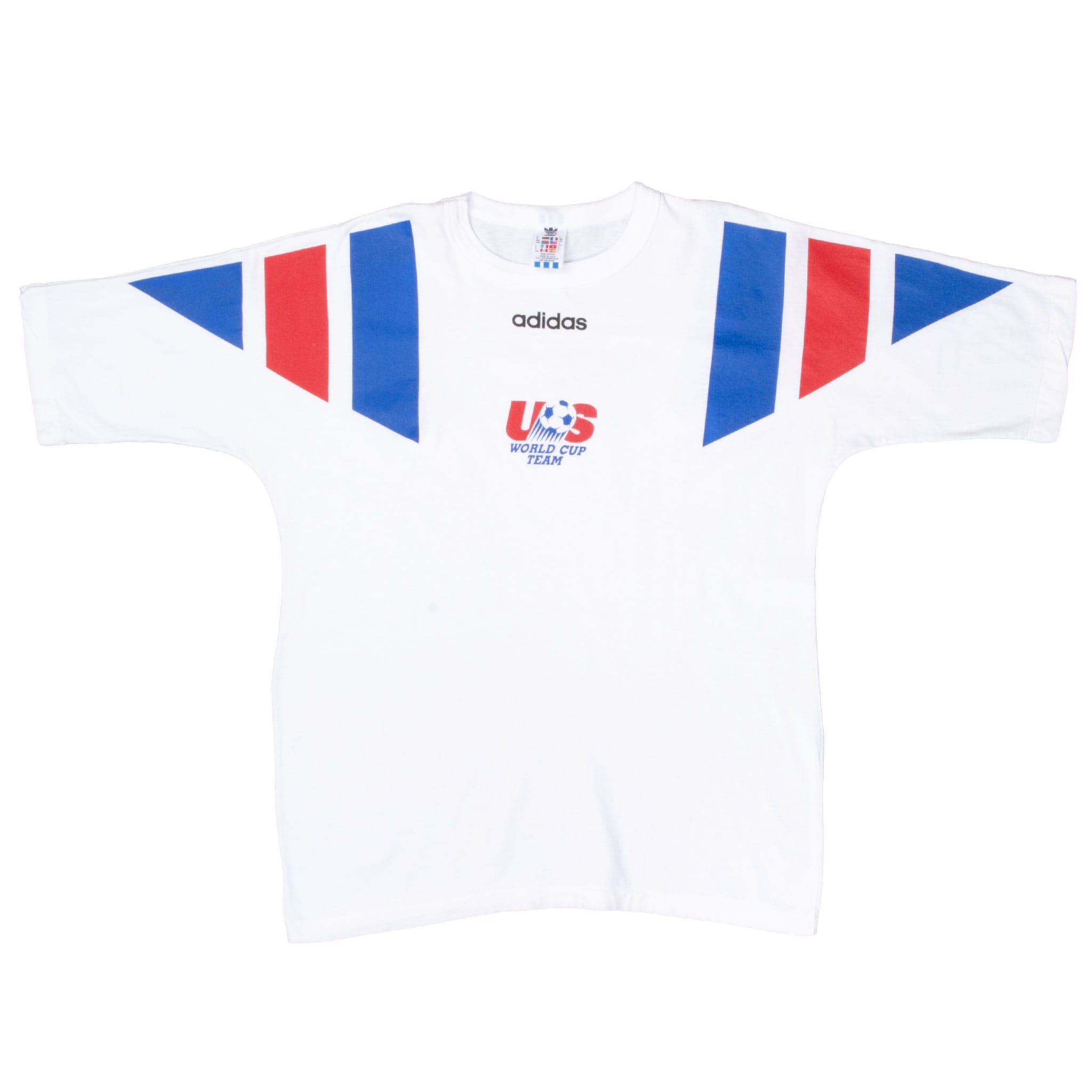 Vintage Adidas Us Team Soccer World Cup Tee Shirt 1990S Large Made In Usa With Single Stitch Sleeves
