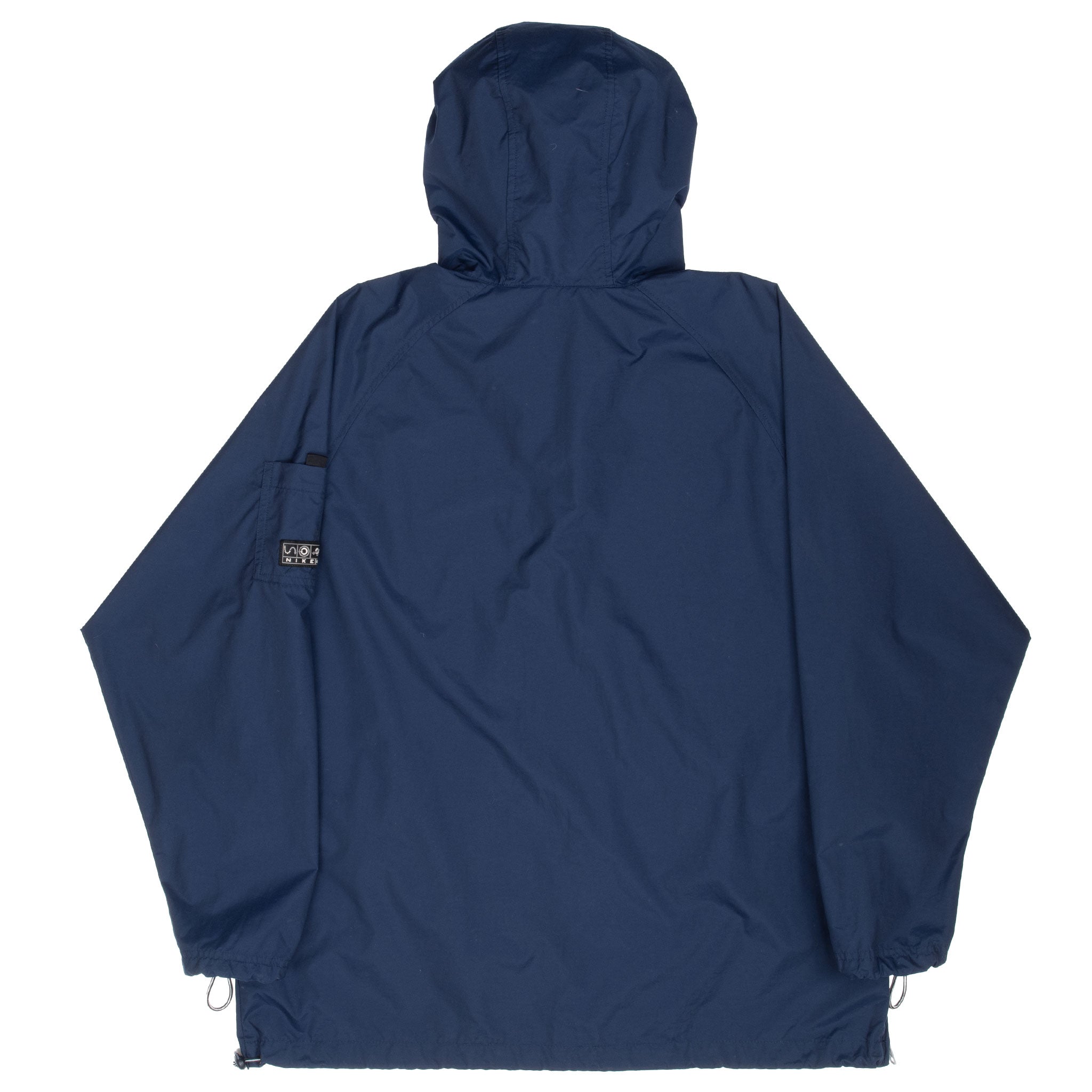 Vintage Nike Center Swoosh Blue Windbreaker Hooded Jacket 2000S Size Medium